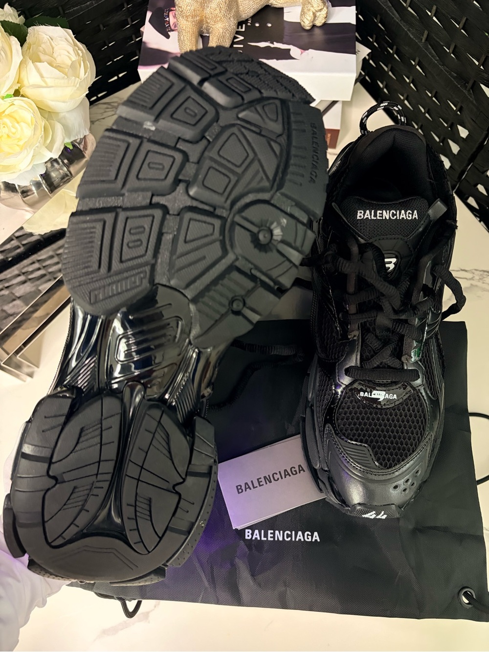 Balenciaga Black LED Runner Sneakers - Picture 3 of 5